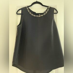Fenn Wright Manson Black Sleeveless Beaded Neckline Camisole